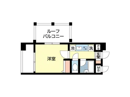 カーサ・ピッコラ桜木町(1K/4階)の間取り写真