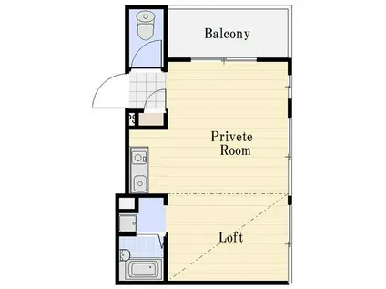 T・M・A(ワンルーム/1階)の間取り写真