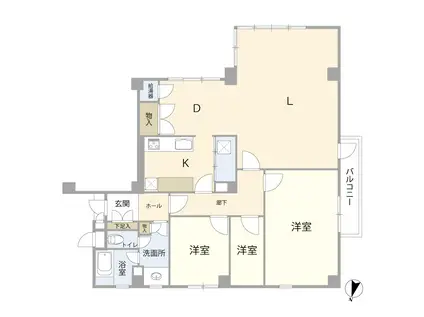 青山ホームズ(3LDK/3階)の間取り写真