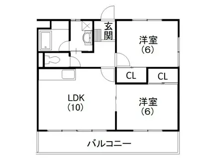 マ・メゾン中島(2LDK/1階)の間取り写真