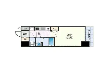 プレサンス立売堀ベルヴィル(1K/12階)の間取り写真