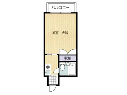 シャイン舟入(1DK/4階)の間取り写真