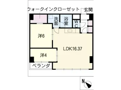 S-FORT乙川(2LDK/5階)の間取り写真