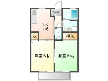 シャルム澤渡(2SLDK/2階)の間取り写真