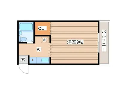 プレステージ・S(ワンルーム/1階)の間取り写真