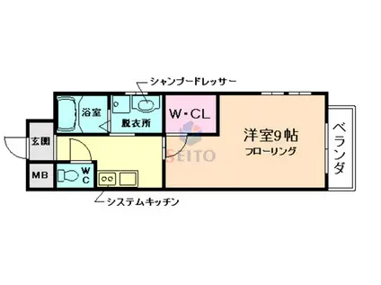 アイトーン豊中(1K/5階)の間取り写真