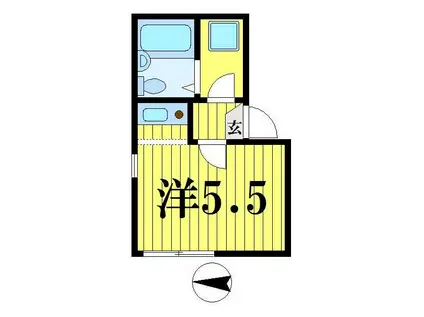 リブ墨田(ワンルーム/1階)の間取り写真