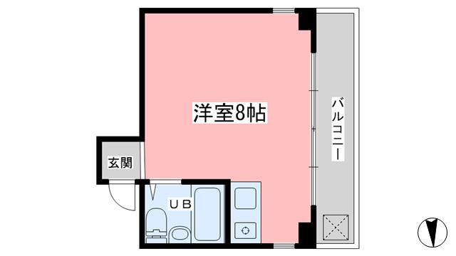 BE-ハウス(1K/3階)の間取り写真