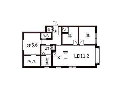 FLEX CASA NISHIOKA(3LDK/2階)の間取り写真