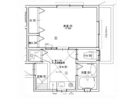 山手町ヴィラ(1DK/2階)の間取り写真