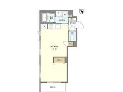 ASTILE西新宿II(ワンルーム/3階)の間取り写真