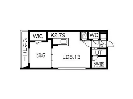 アウレア(1LDK/3階)の間取り写真
