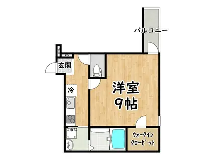 フジパレス歌島(1K/1階)の間取り写真