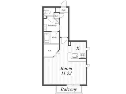DAIKENN武庫之荘ポルタA(ワンルーム/2階)の間取り写真