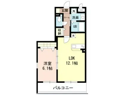 埼玉高速鉄道 戸塚安行駅 徒歩5分 3階建 築13年(1LDK/2階)の間取り写真