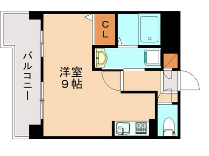 サンヒルズ松風(ワンルーム/5階)の間取り写真