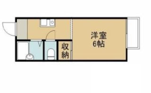 コスモスA(1K/1階)の間取り写真