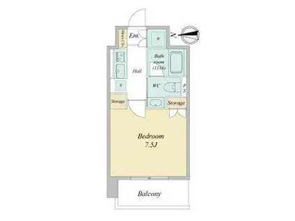 エルスタンザ広瀬通レジデンス(1K/10階)の間取り写真