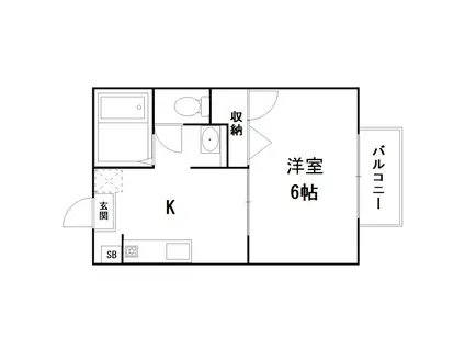 STハウスマロニエ(1K/2階)の間取り写真
