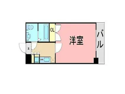 サヴォイレジェント(1K/12階)の間取り写真