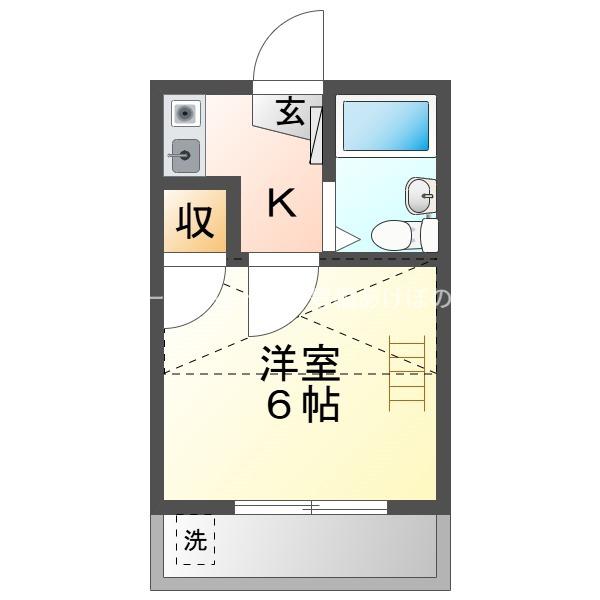フォレスト小池(1K/1階)の間取り写真