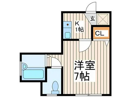 土屋ビル(1K/3階)の間取り写真