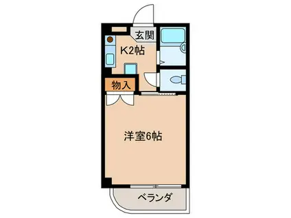 メゾン志賀(1K/2階)の間取り写真