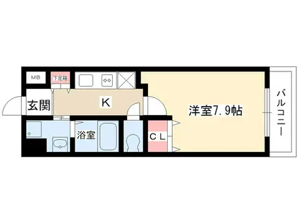 シティライフ望が丘(1K/2階)の間取り写真