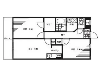 プルメリアガーデン(2LDK/3階)の間取り写真