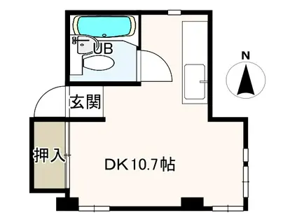 フォレント山王(ワンルーム/1階)の間取り写真