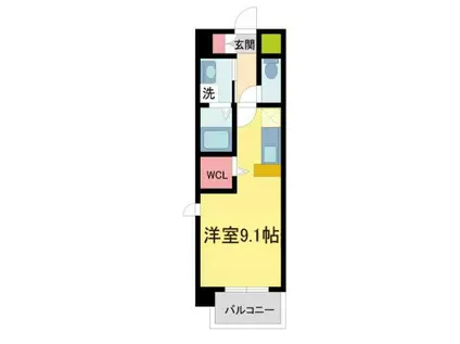 ONLYONE川西中央I(1K/9階)の間取り写真