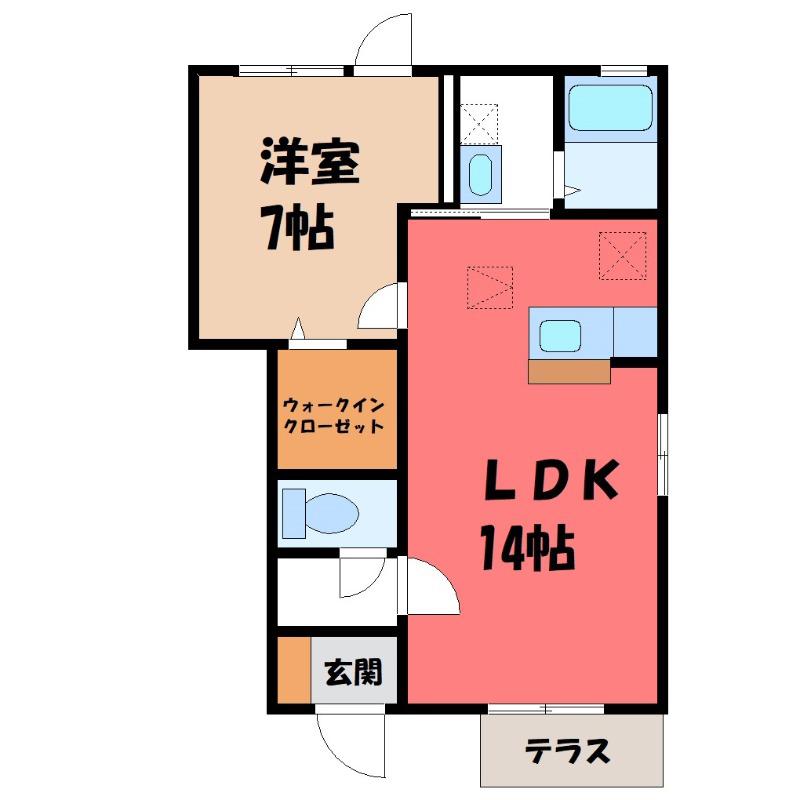 トアロード II(1LDK/1階)の間取り写真