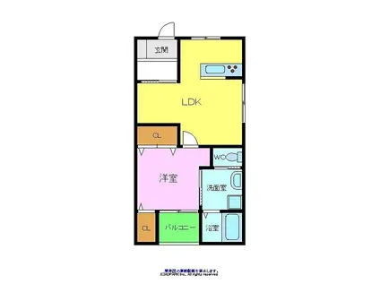 アーブルメゾン(1LDK/1階)の間取り写真