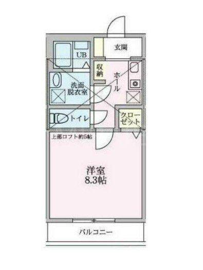 グリーンヒル光ヶ丘(1K/2階)の間取り写真