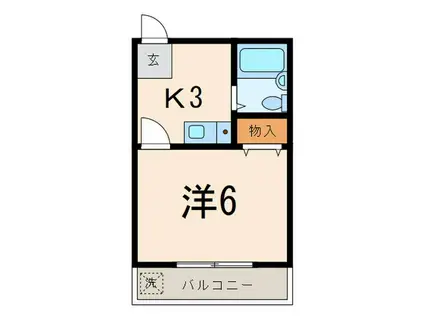 マンションエナジー(1K/3階)の間取り写真