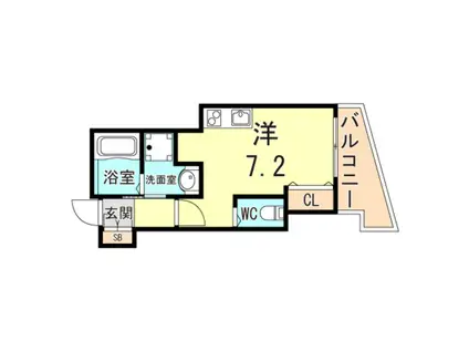 MANO MANSION(ワンルーム/1階)の間取り写真