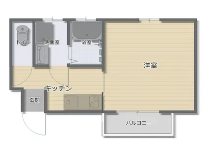 メゾンドHIRADO II(1K/1階)の間取り写真