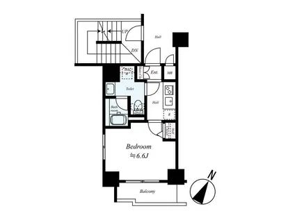 グランドコンシェルジュ板橋本町(1K/2階)の間取り写真