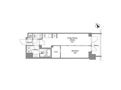 シーズンフラッツ大森西(1LDK/2階)の間取り写真