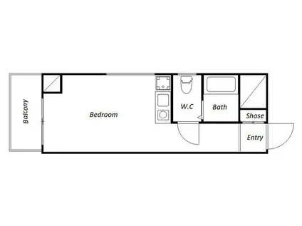 CROSS神楽坂(ワンルーム/2階)の間取り写真