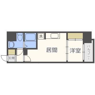 SERENITE新大阪(1DK/10階)の間取り写真
