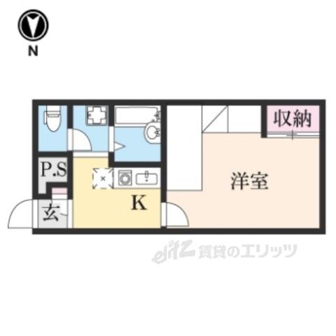 駅北ISA(1K/2階)の間取り写真