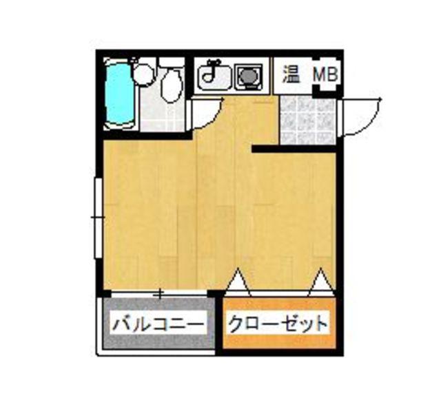 エスポワール大濠公園(ワンルーム/2階)の間取り写真