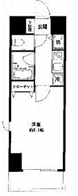 CITY SPIRE東大井(1K/2階)の間取り写真