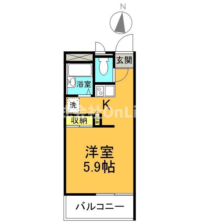 レオパレスドリームIII(1K/3階)の間取り写真