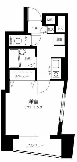 プレール荻窪弐番館(1K/6階)の間取り写真