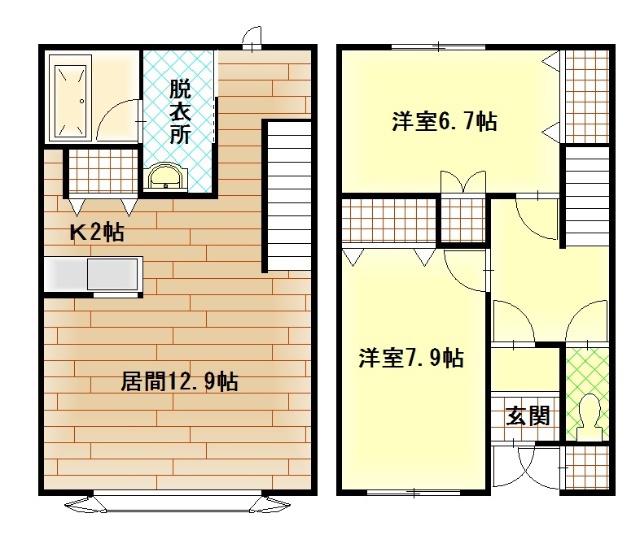 BOX.H(2LDK/1階)の間取り写真