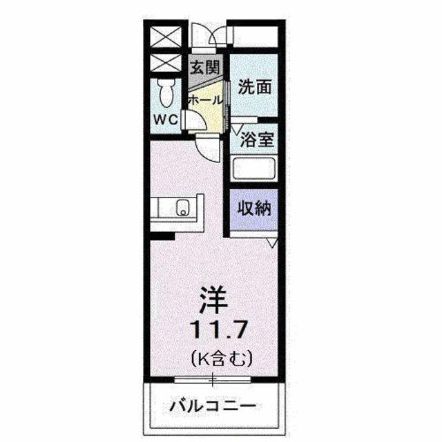 ファミリアノール(1K/3階)の間取り写真