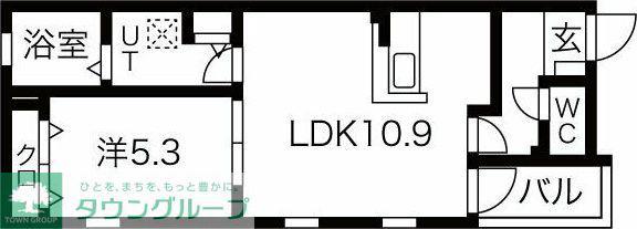 DEVELD荒中(1LDK/1階)の間取り写真