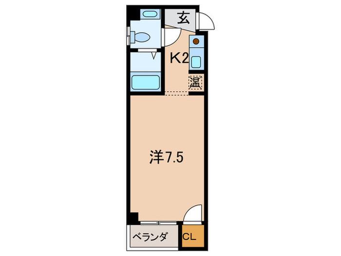 ラ・コート天美東A棟(1K/4階)の間取り写真